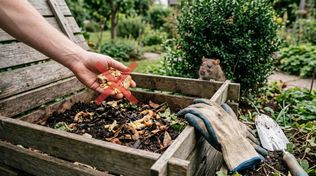 entdecken Sie, welche alltäglichen Küchenabfälle Ratten und Füchse in Ihren Kompost anlocken und wie Sie Ihren Garten schützen