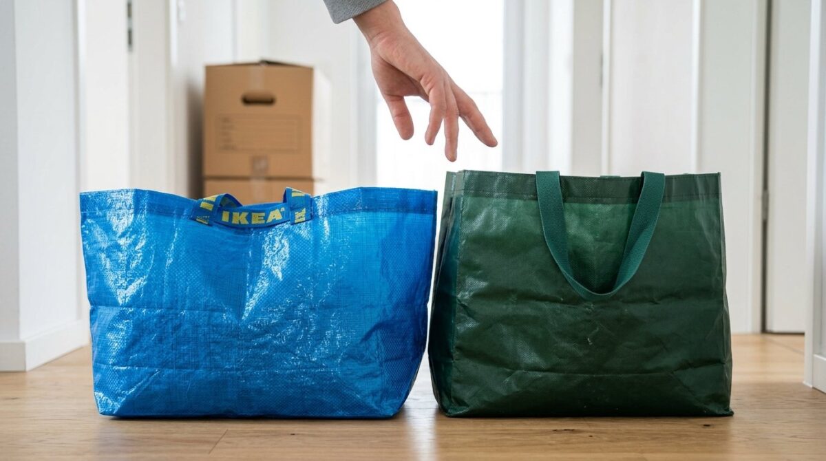 entdecken sie die neue xxl-wiederverwertbare tasche von action für nur 2 euro als praktische alternative zur legendären blauen ikea tasche mit unbegrenzter haltbarkeit