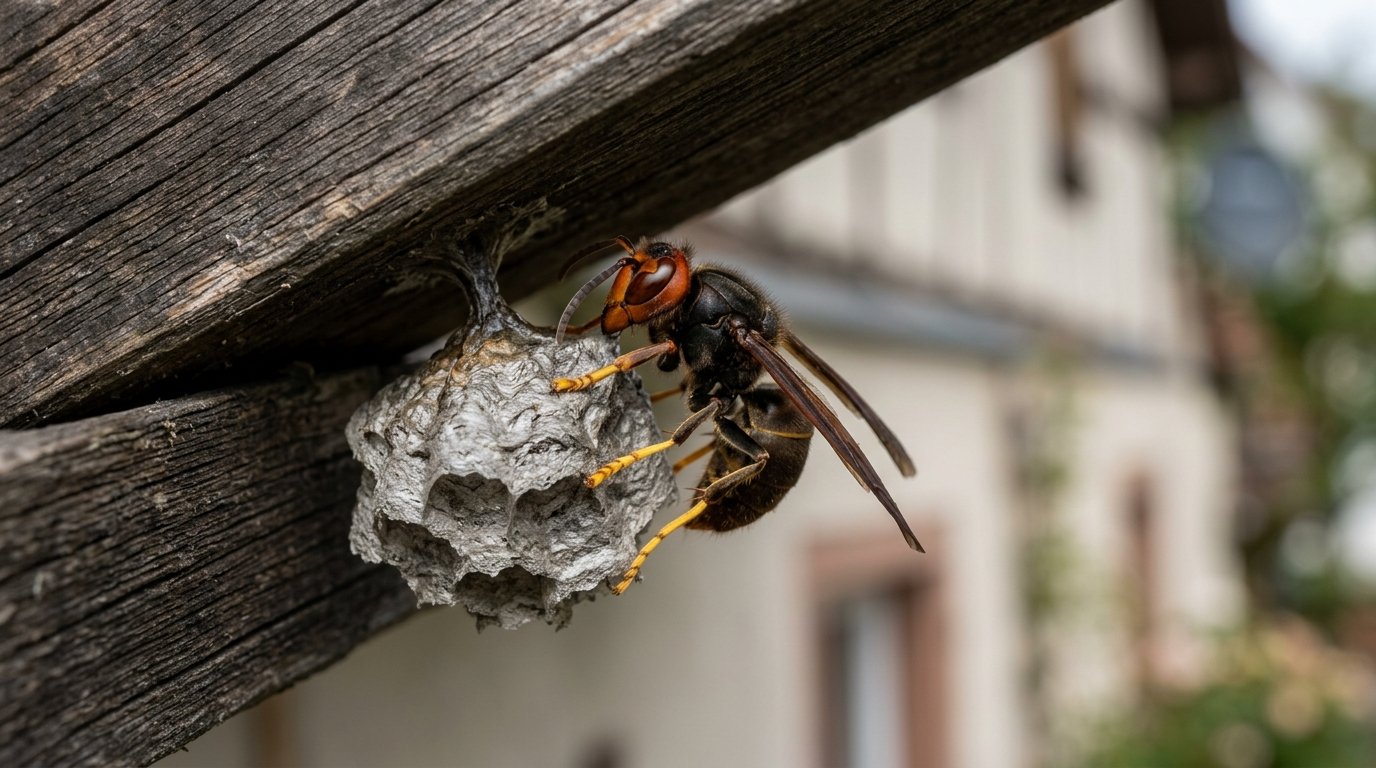 entdecken Sie, wo asiatische Hornissen im April heimlich nisten und wie Sie diese gefährliche Stelle Ihres Hauses rechtzeitig überprüfen können