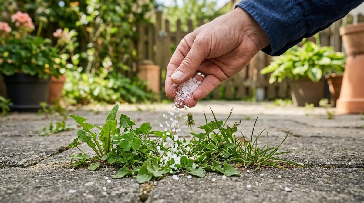 entdecken Sie, welches beliebte Haushaltsprodukt zur Unkrautvernichtung im Garten tatsächlich verboten ist und hohe Bußgelder kostet