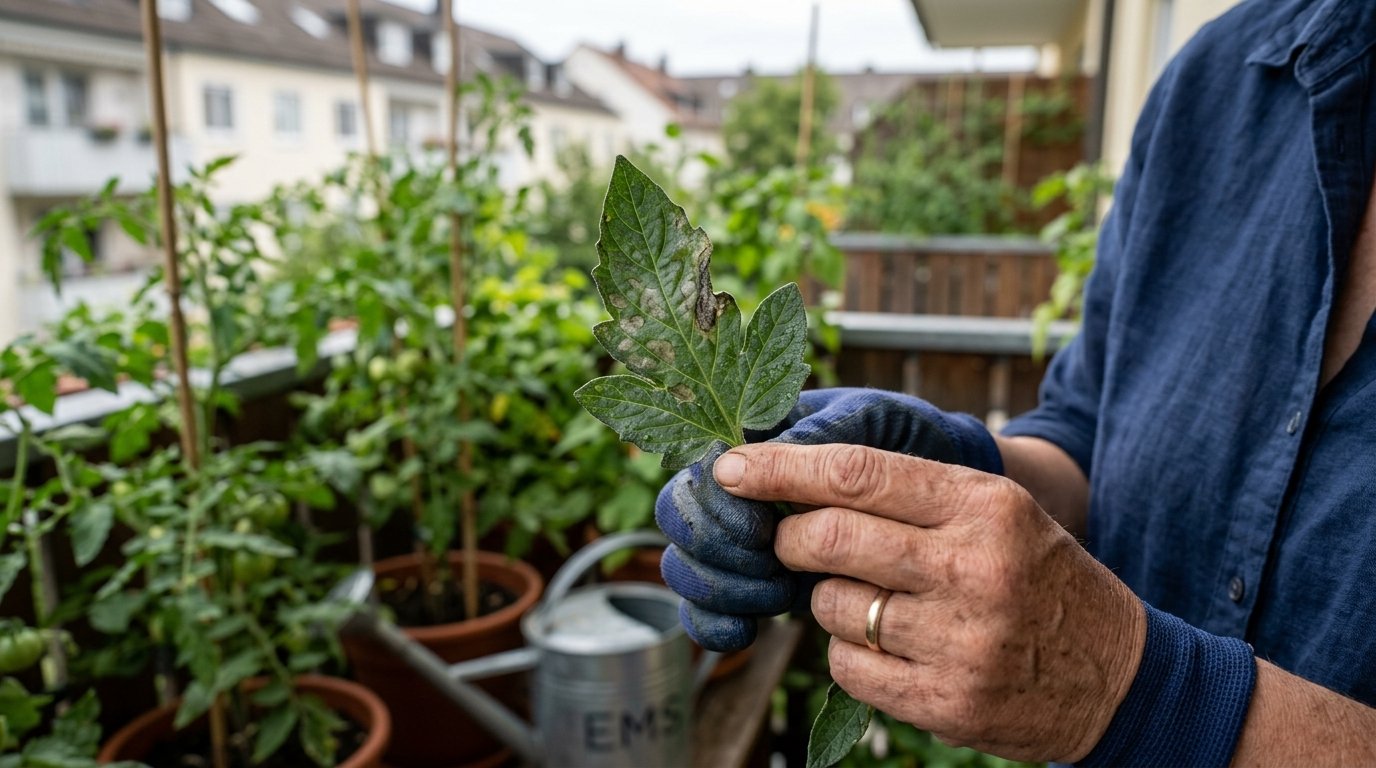 entdecken Sie, warum alte Blumenerde bei Balkon-Tomaten zur Erntekatastrophe führt und wie Sie Kraut- und Braunfäule effektiv vermeiden