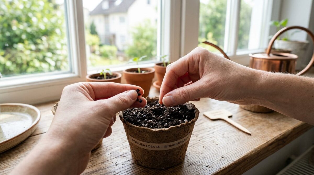 entdecken Sie die spektakulären Indianerfedern, die kahle Wände in nur vier Wochen in blühende Gärten verwandeln und den klassischen Efeu ersetzen