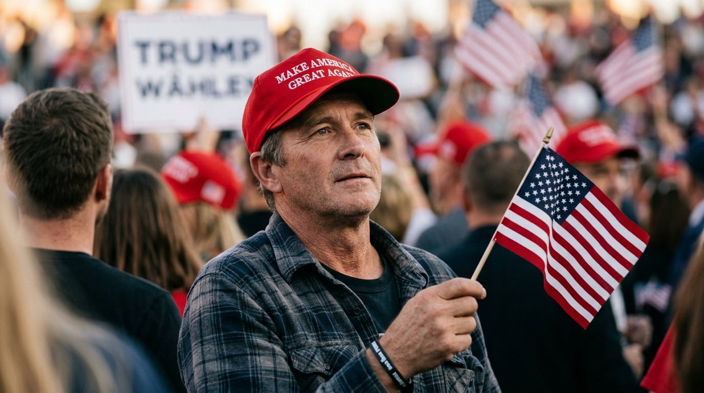 entdecken Sie die psychologischen Gründe, warum Millionen Amerikaner Trump unterstützen: Polarisierung, Angst und Identität erklärt