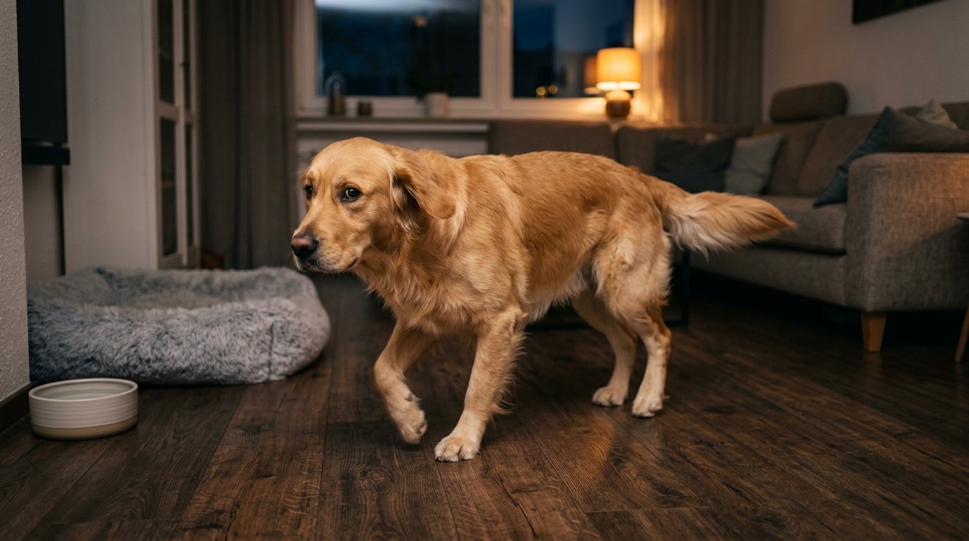 entdecken Sie die 3 häufigsten Ursachen für nächtliche Unruhe bei Hunden und wie Sie Ihrem Tier zu besserem Schlaf verhelfen