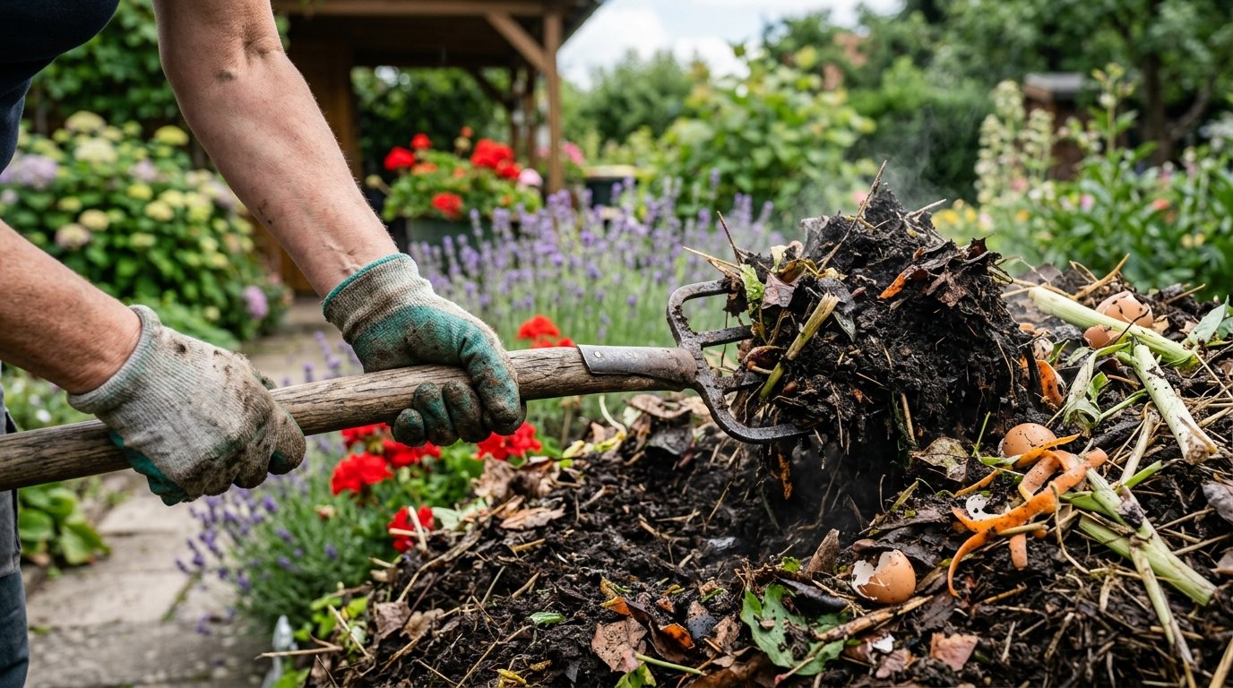 erfahren Sie, wie Sie Ihren stinkenden Kompost retten mit einfachen Tipps zur Feuchtigkeits- und Sauerstoffbalance für perfekte Kompostierung